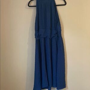 Shein Halterneck Blue 2XL Navy Blue Dress